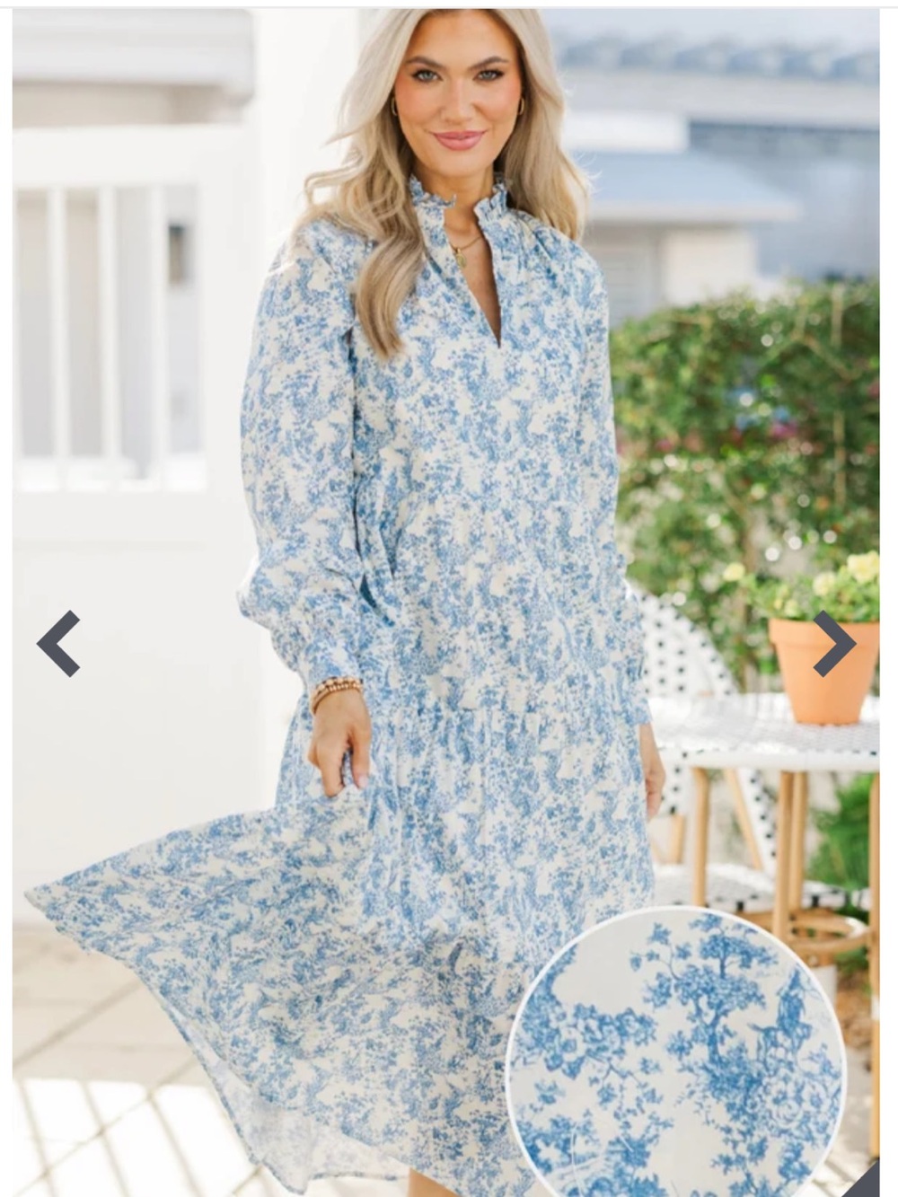 Shop the mint “In your dreams blue toile” dress